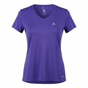 Salomon AdvancedSkin ActiveDry Purple Tech Tee Gorpcore Trail Running Top Wmn M